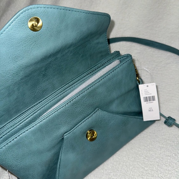 New! Anthropologie crossbody teal with long strap - Picture 4 of 4